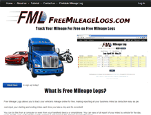 Tablet Screenshot of freemileagelogs.com